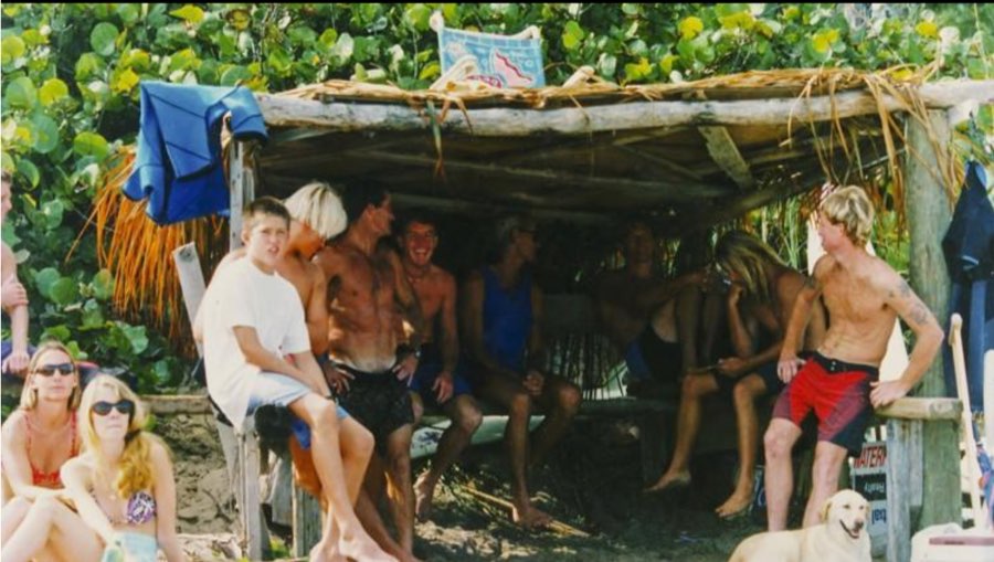 Palm Beach County surfers gathered at a beach shack